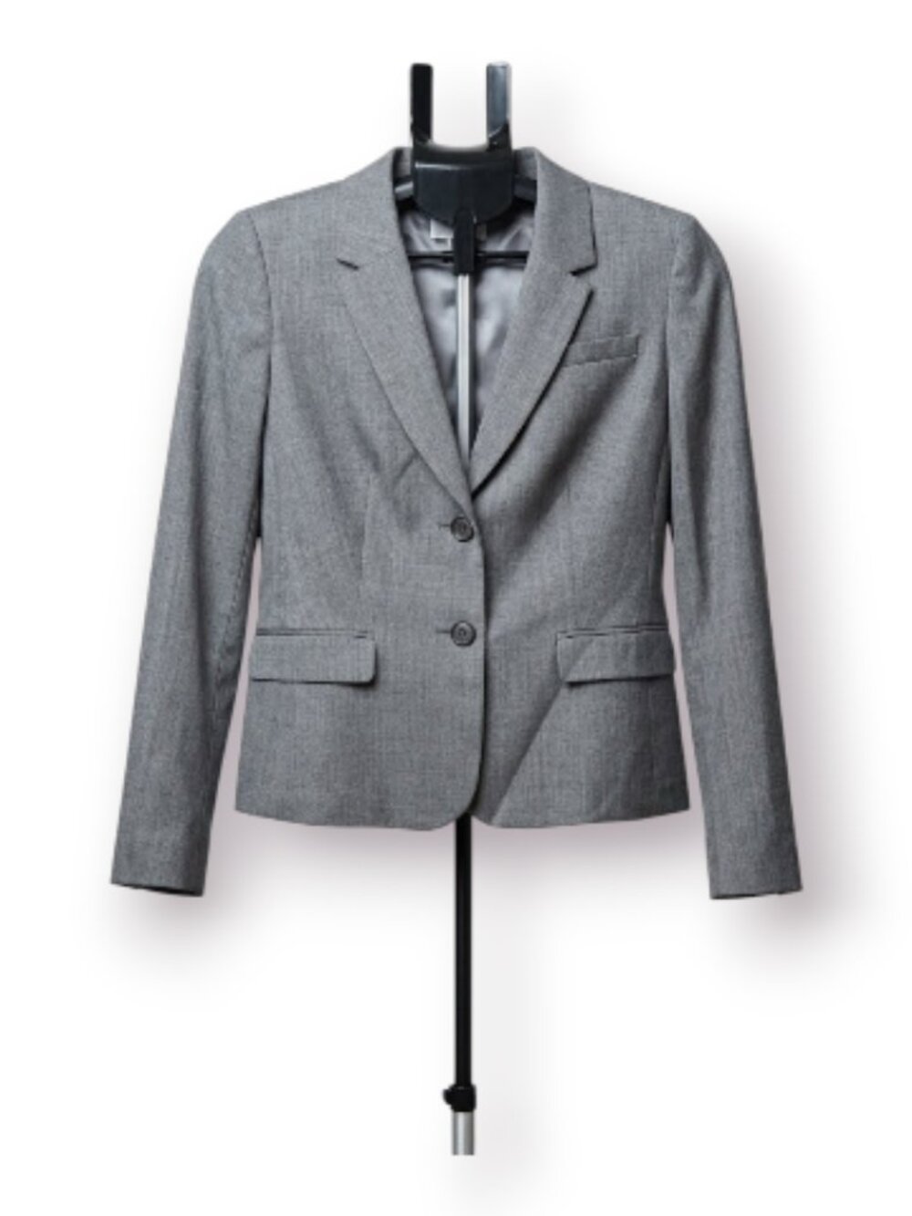 Vintage Ann Taylor LOFT Petites Grey Two Button Tailored Blazer NWOT 6P